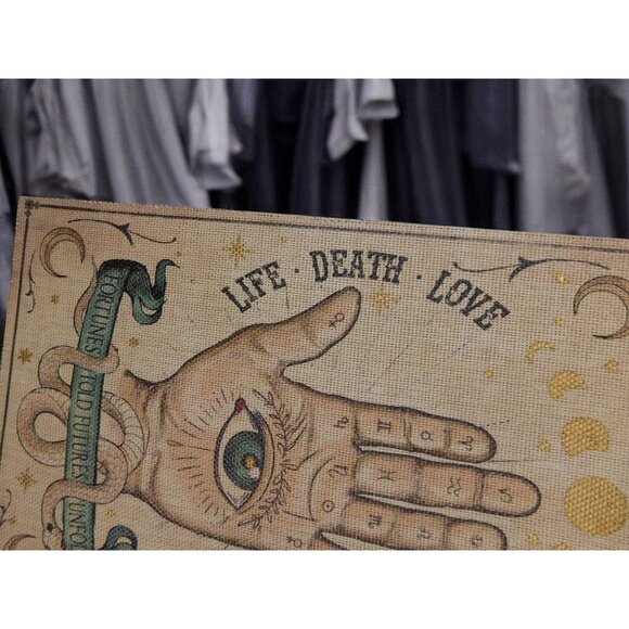 New Palmistry Wood & Canvas Wall Art 19x13 Hand Fortune Occult Witchy Decor - Picture 6 of 12